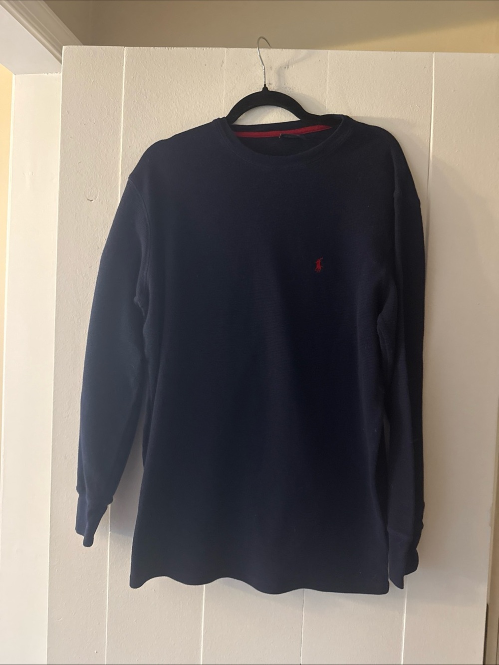 Polo Ralph Lauren Polo Bear Sleepwear Thermal Shirt Mens XL Blue Long Sleeve